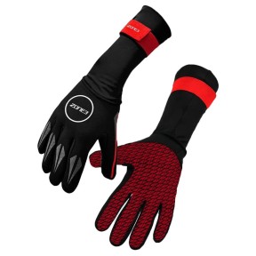 Zone3 Neoprene Swim Gloves, Black/Red