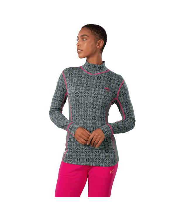 Kari Traa Rose Half Zip Women's Termo Baselayer, Green