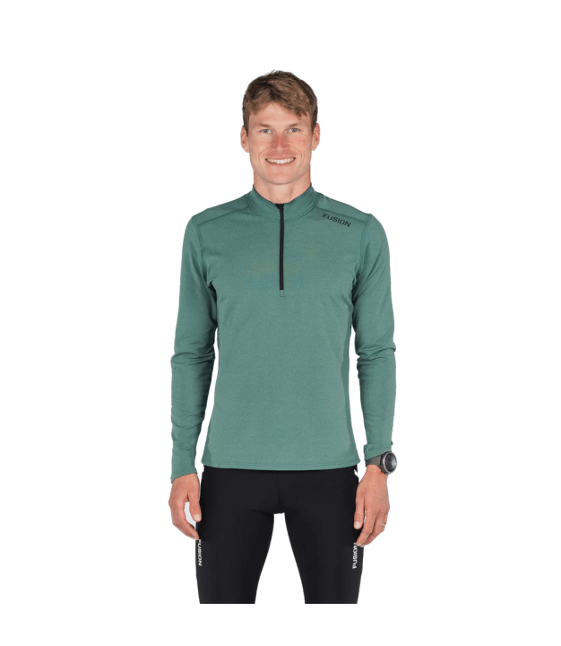 Fusion C3 Men's Zip Neck, green