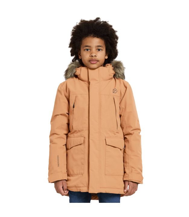 Didriksons Oxid Kids' Parka, Almond Brown