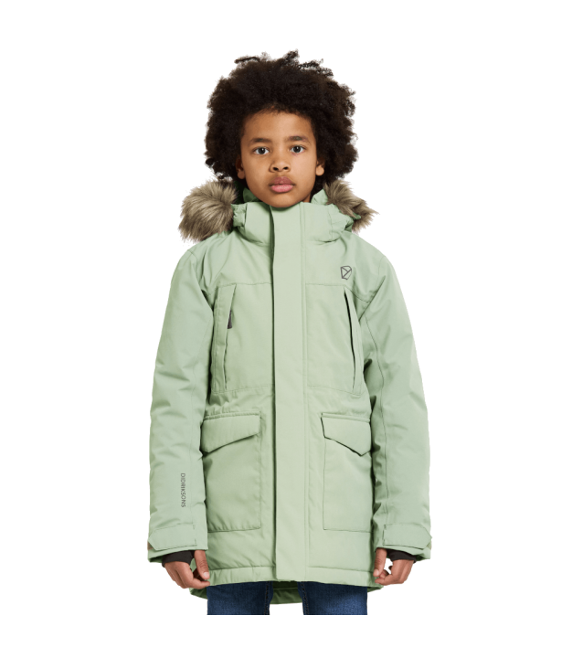 Didriksons Oxid Kids' Parka, Light Moss