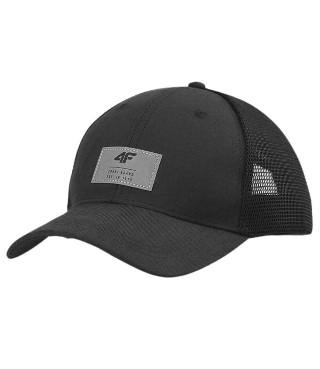 4F ACABM276 Men's Trucker Cap, Black