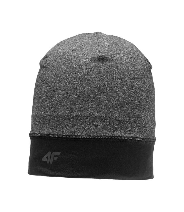 4F AFCAU059 Unisex Double-Sided Running Beanie, Black/Grey