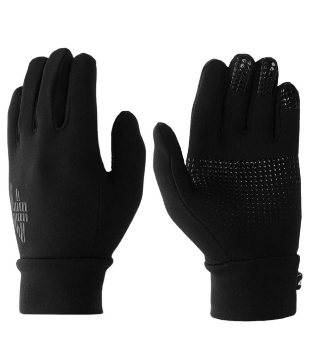 4F AGLOU010 Kids Gloves, Black