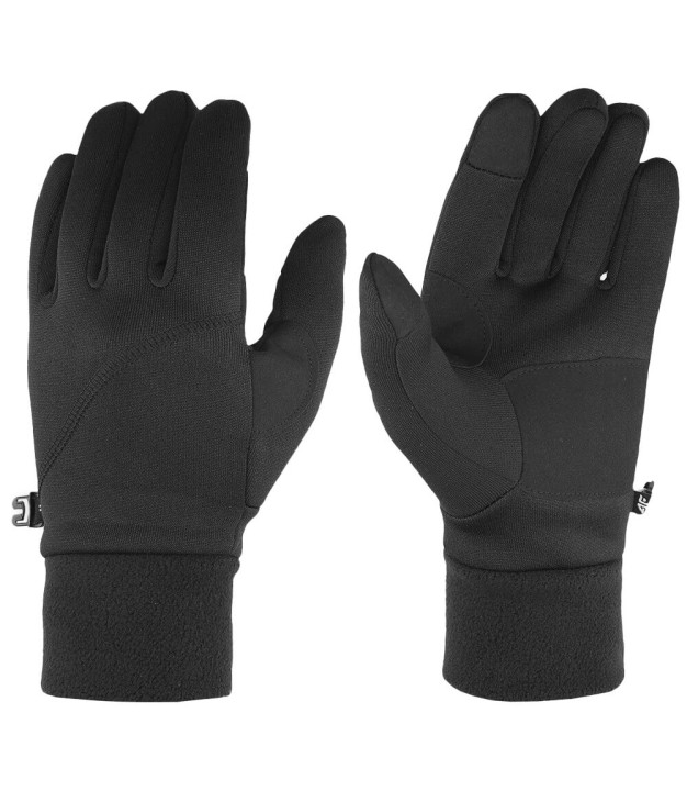 4F AGLOU053 Unisex Touch Screen Knitted Gloves, Black