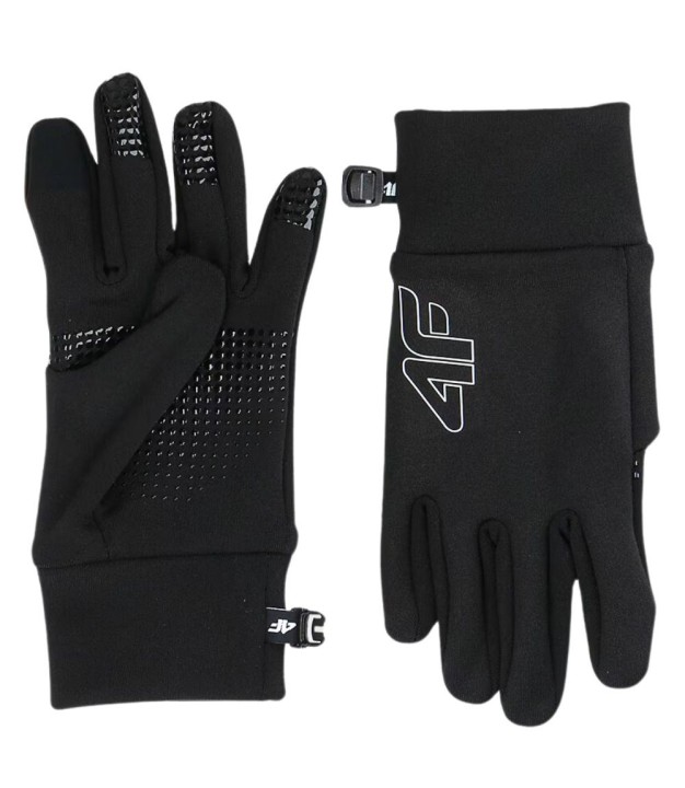 4F AGLOU068 Kids Gloves, Black