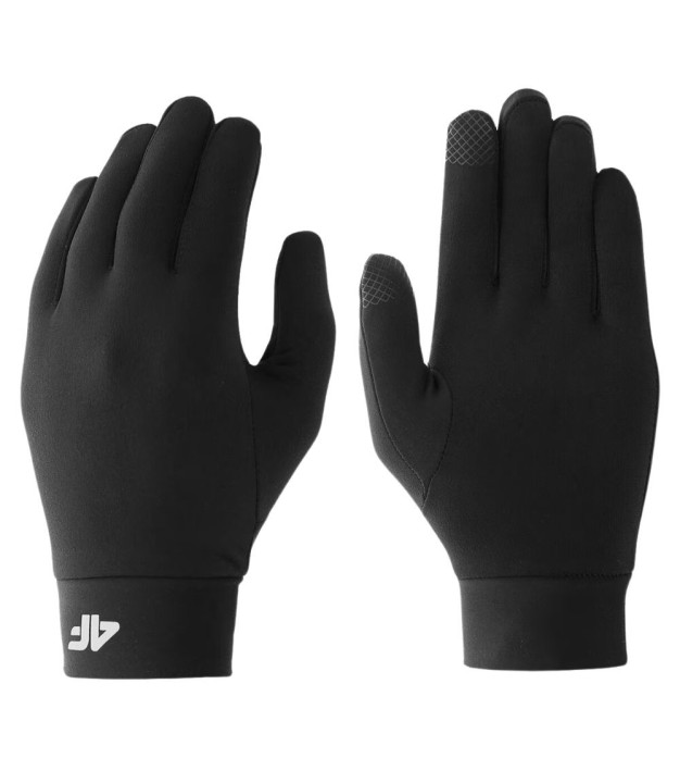 4F AGLOU086 Touch Screen Gloves, Black