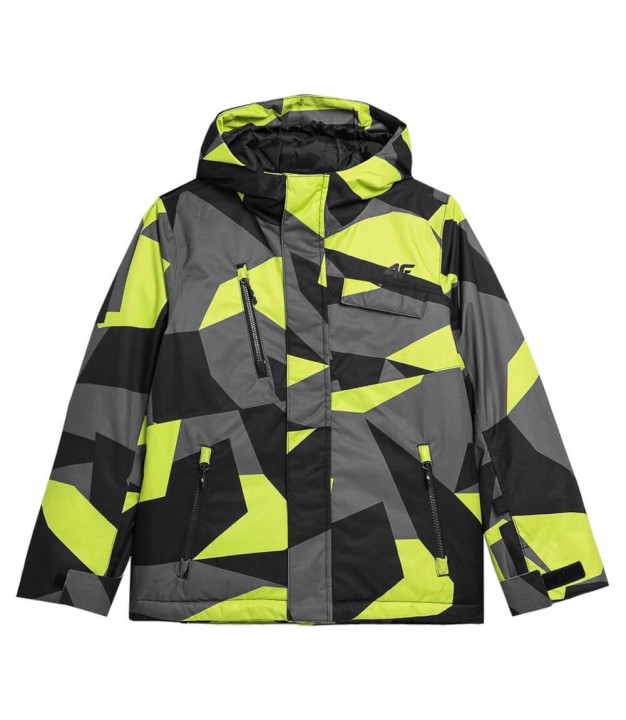 4F JKUMN002 Ski Boys Jacket, yellow/grey/black, JKUMN002 90S