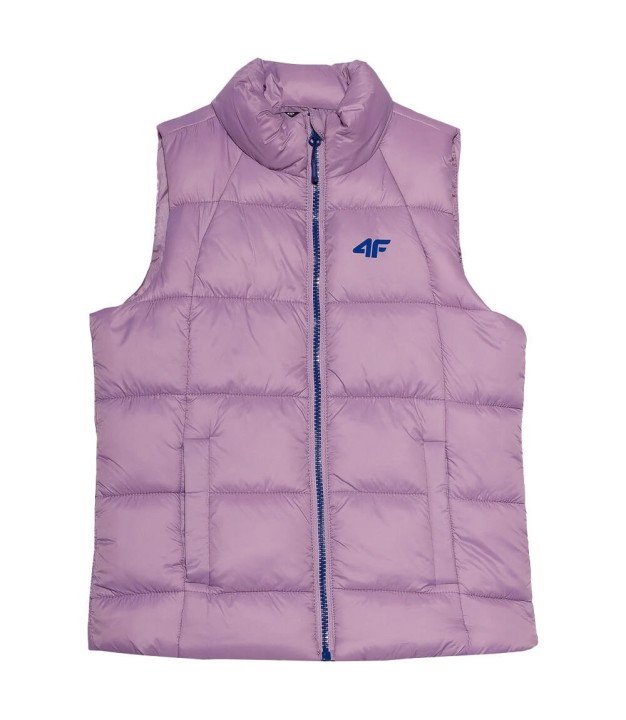 4F F076A Girls Synthetical-Fill Down Vest, Light Violet