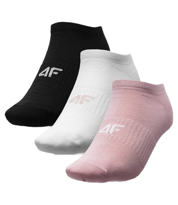 4F F156 Women's Casual Ankle Socks (3-pack), Multicolour 1