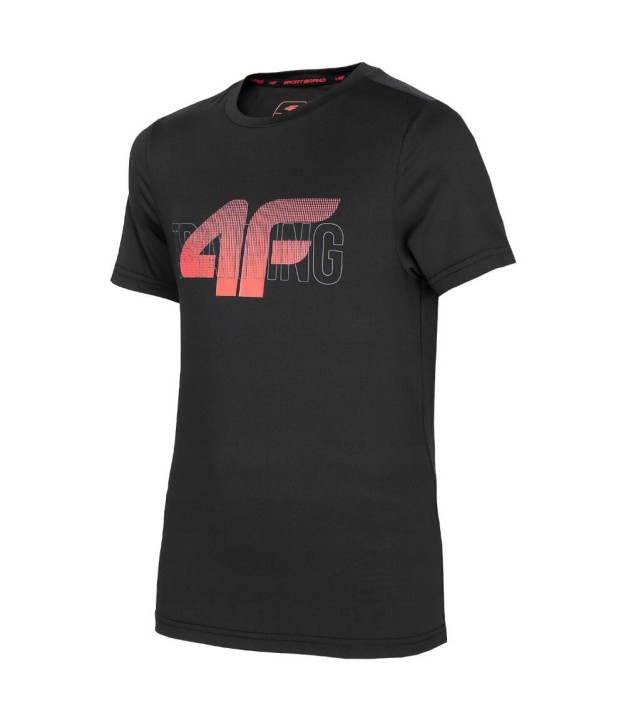 4F JTSMF001 Functional Boy's T-Shirt, Black