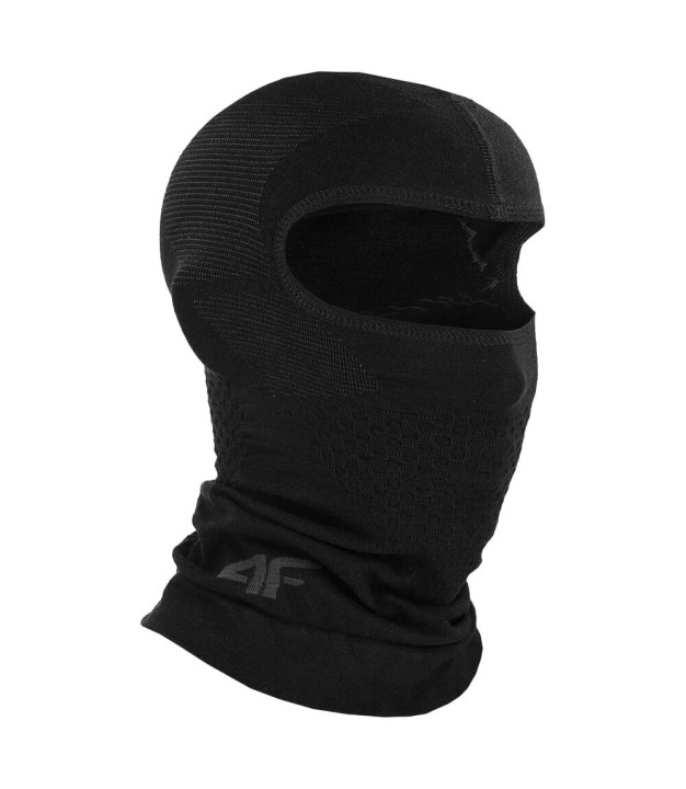 4F KOMU006 Unisex Merino Wool Ski Balaclava, Black