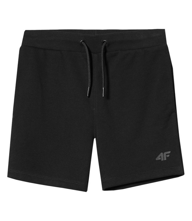 4F M048 Boys Sweat Shorts, Black