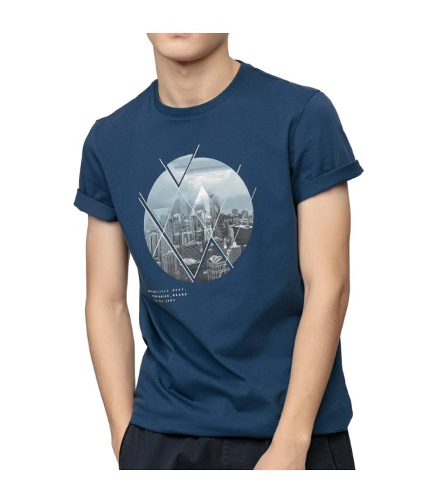 4F Men's T-Shirt TSM023, Denim