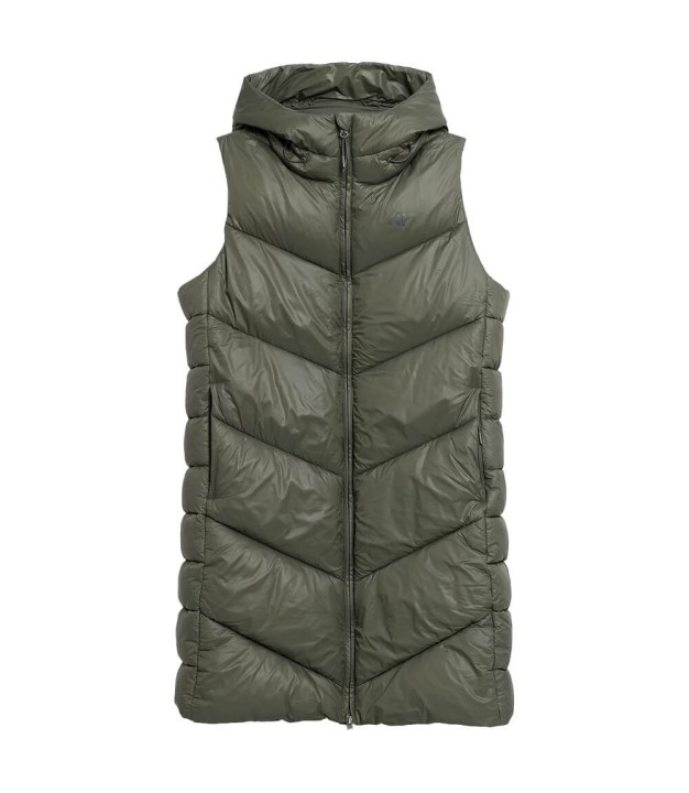 4F Quilted Puffer Women's Vest, Olive/Khaki