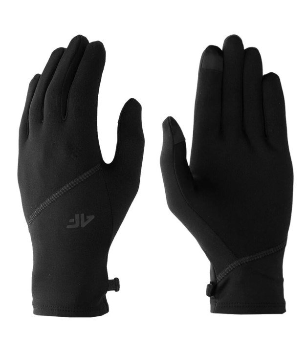 4F REU009 Unisex Touch Screen Knitted Gloves, Black