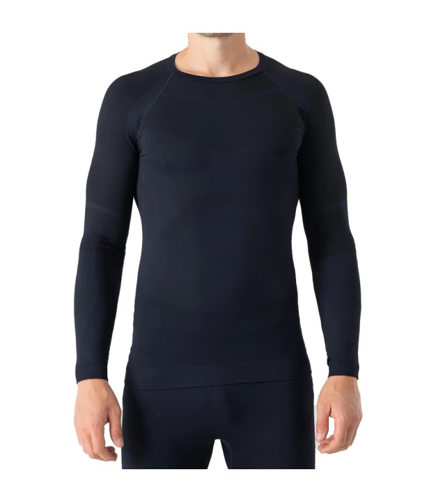 4F Seamless Men's Thermal Underwear Shirt, Navy