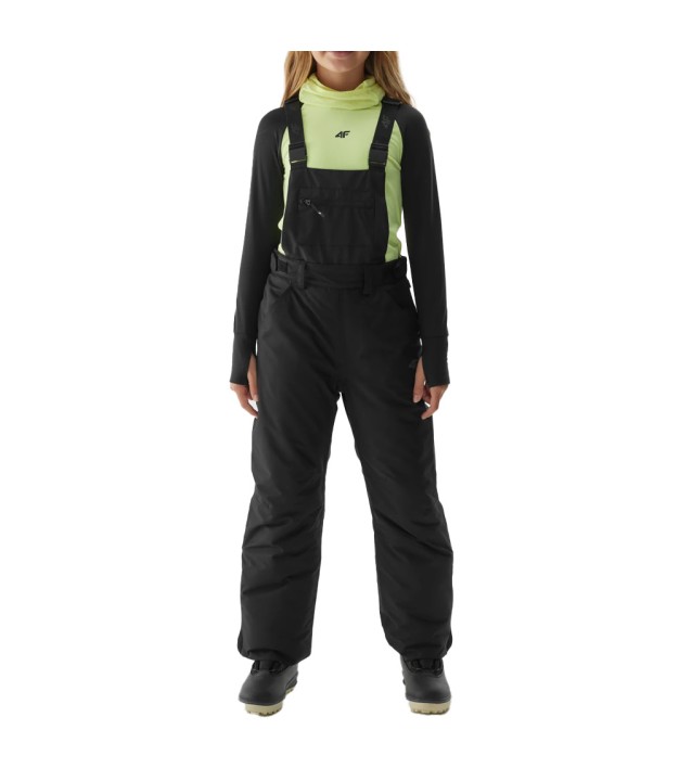 4F TFTRF354 Girls Ski Bib Trousers, Black