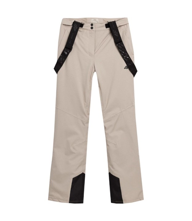 4F TFTRF400 Women's Ski Bib Trousers, Light Brown