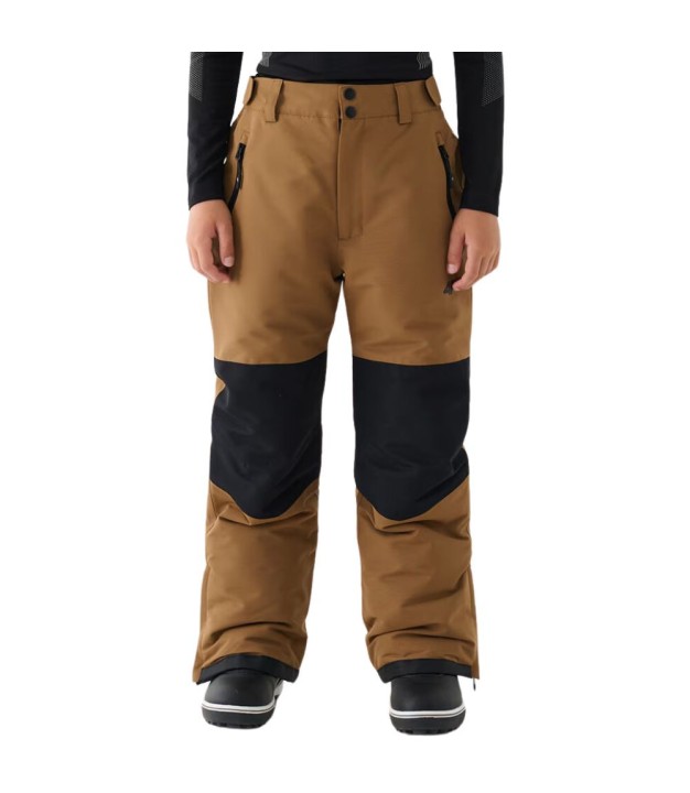 4F TFTRM658 Boy's Snowboard Pants, Brown