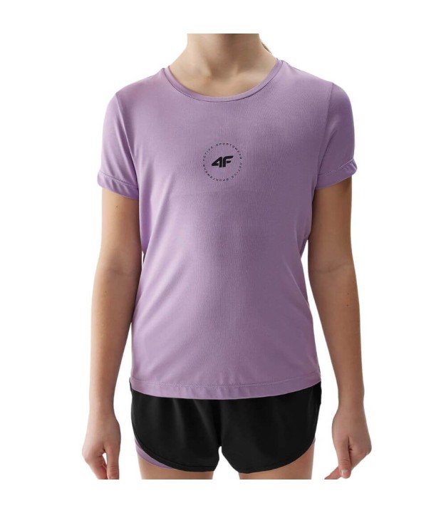 4F TFTSF696 Girl's Training T-Shirt, Violet