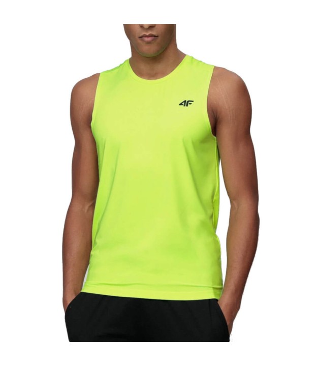 4F TSMF001 Men's Training Top, Neon Yellow