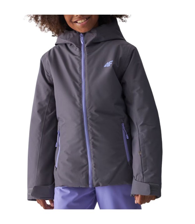 4F TTJAF541 Girls Ski Jacket, Grey