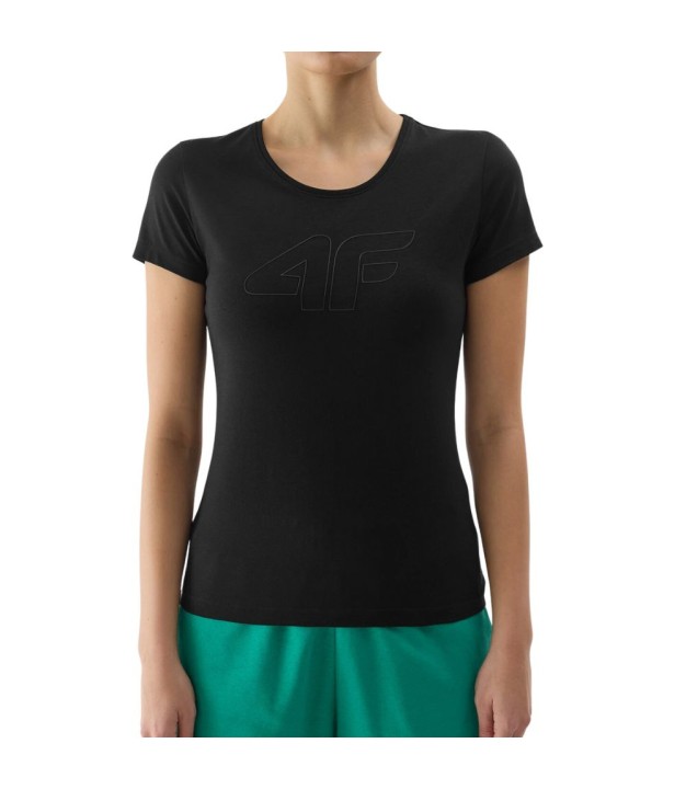 4F TTSHF1163 Women's Slim T-Shirt, Black