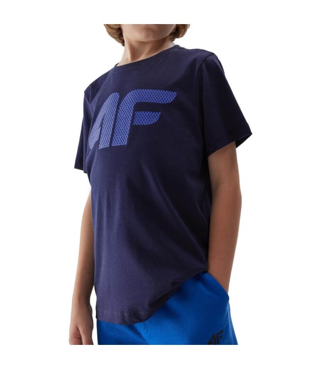 4F TTSHM0794 Boy's Cotton T-Shirt, Navy