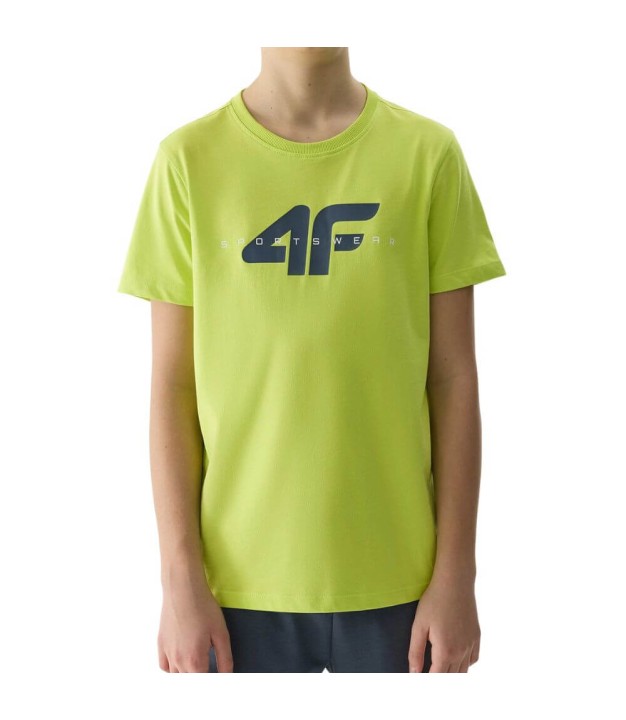 4F TTSHM1113 Boy's T-Shirt, Deep Black