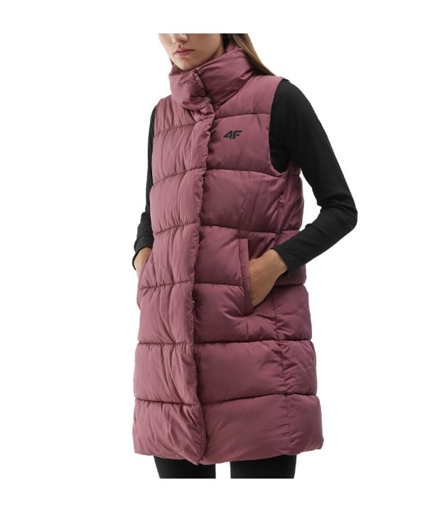 4F TVESF076 Women's Synthetic-Fill Down Vest, Dark Pink