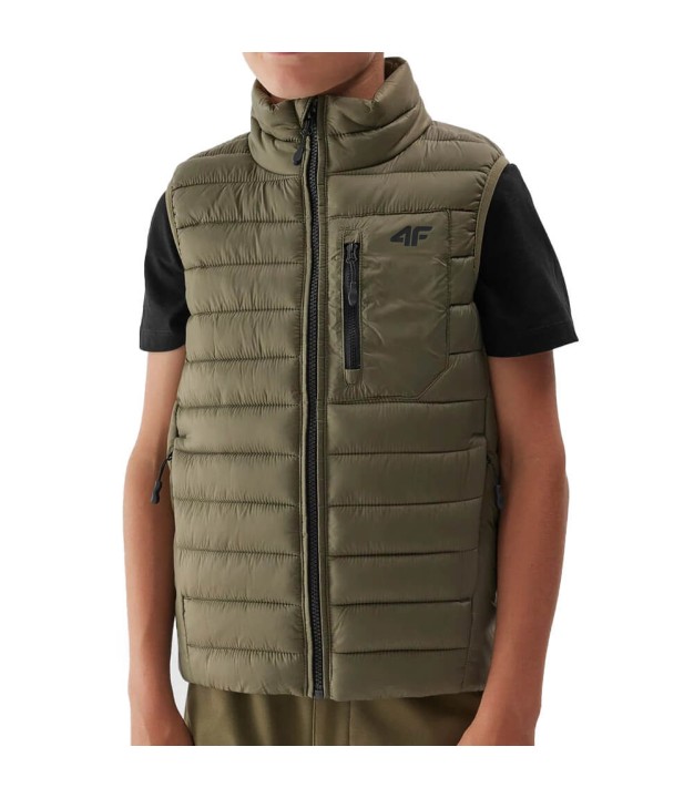 4F TVJAM040 Boy's Fill Down Vest, Olive