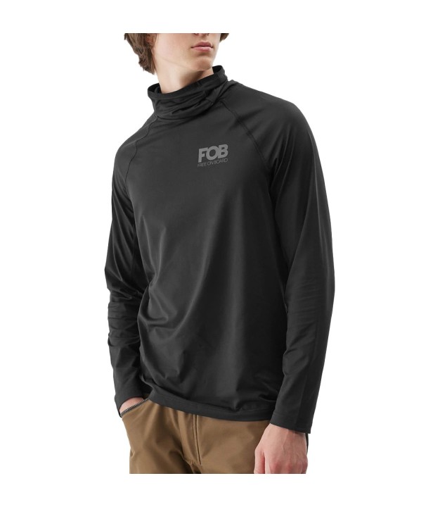 4F UBRUM038 Men's Fleece Top, Black