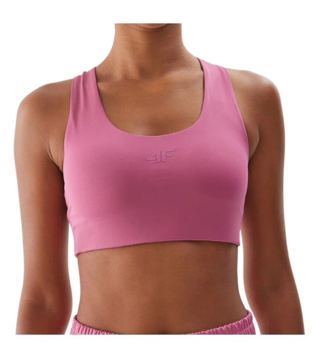 4F USBAF140 Women's Sports Bra, Dark Pink