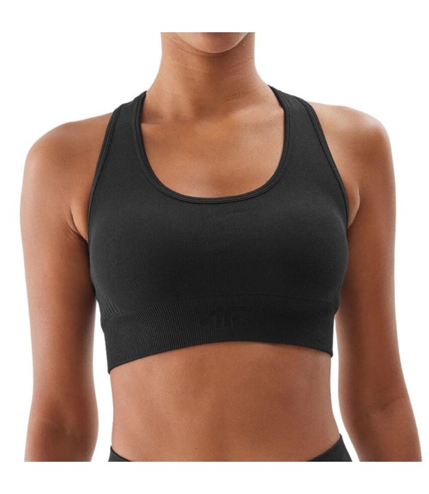 4F USBAF141 Women's Sports Bra, Black