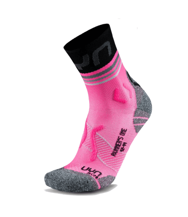 UYN Runner's One Women's Short Socks, Pink Fluo