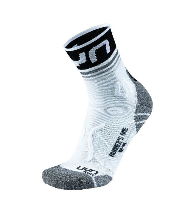 UYN Runner's One Women's Short Socks, White/Black