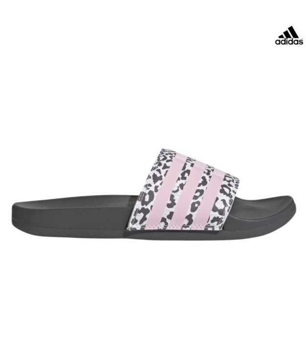 adidas Adilette Comfort Women's Slides, Grey/Pink