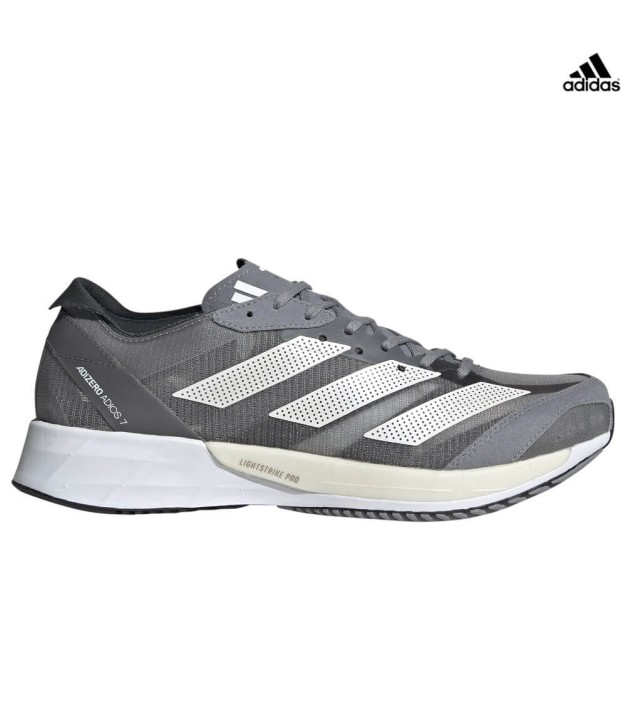 adidas Adizero Adios 7 Women's Shoes, Grey Three/Zero Metalic/Grey Five