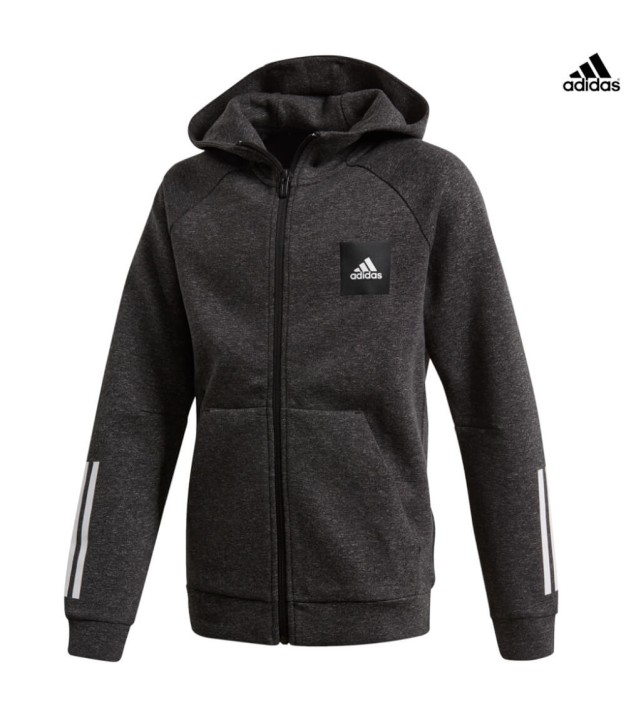 adidas Kids Must Haves Hoodie, Black Melange