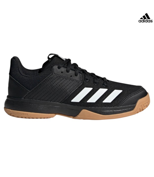 adidas Ligra 6 Kid's Indoor Shoes, Black/White