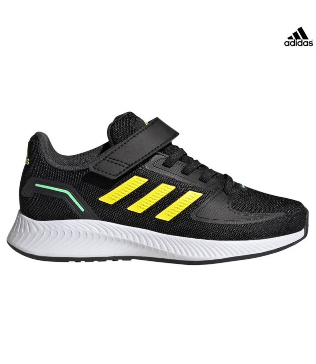 adidas Runfalcon 2.0 EL Kids Shoes, Black/Beam Yellow