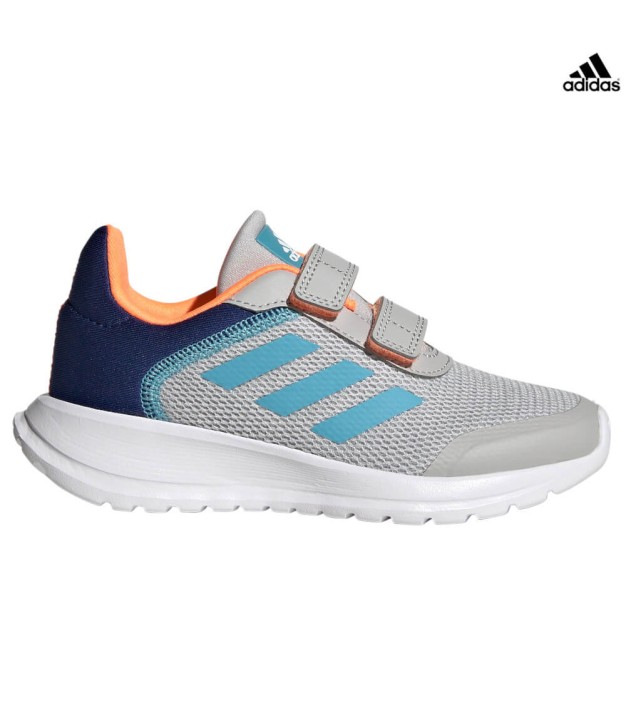 adidas Tensaur Run 2.0 CF Kids Shoes, Grey/Blue/Orange