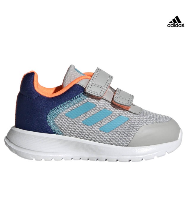 adidas Tensaur Run 2.0 CF Kids Shoes, Grey/Blue/Orange