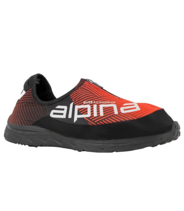 Alpina Elite OS Overshoes, Red/Black/White