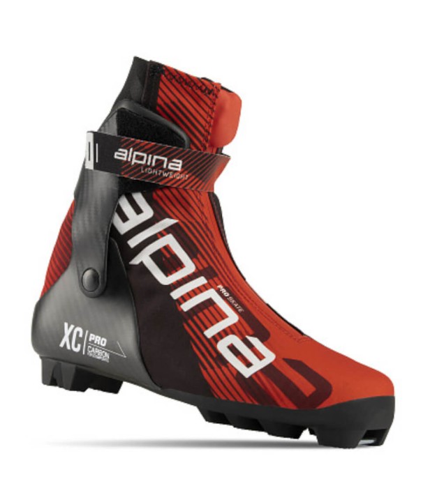 Alpina Pro Skate Ski Boots, Red/Black