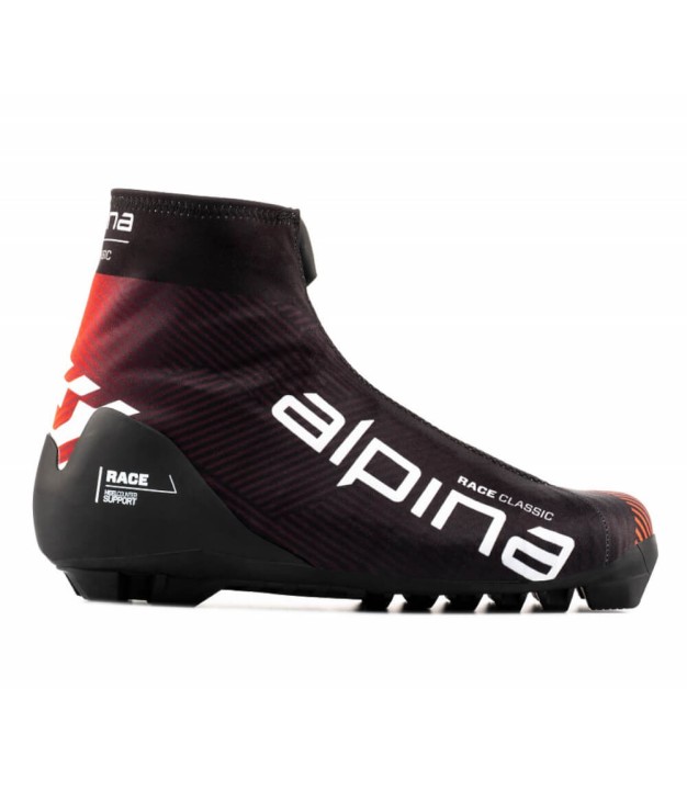 Alpina Race CL Classic Ski Boots, Black/Red/White