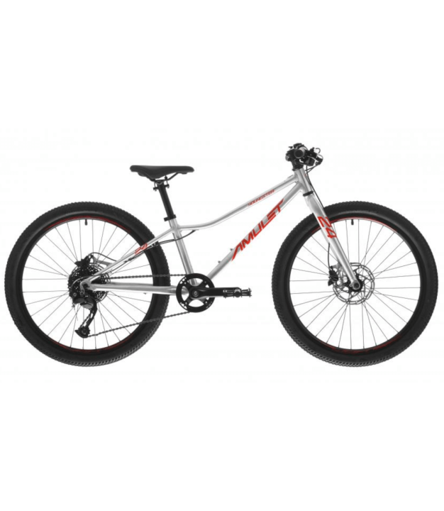 Amulet Youngster SH 24'' Bike, alu brushed transparent/red | 9,3 kg| 115-135 cm