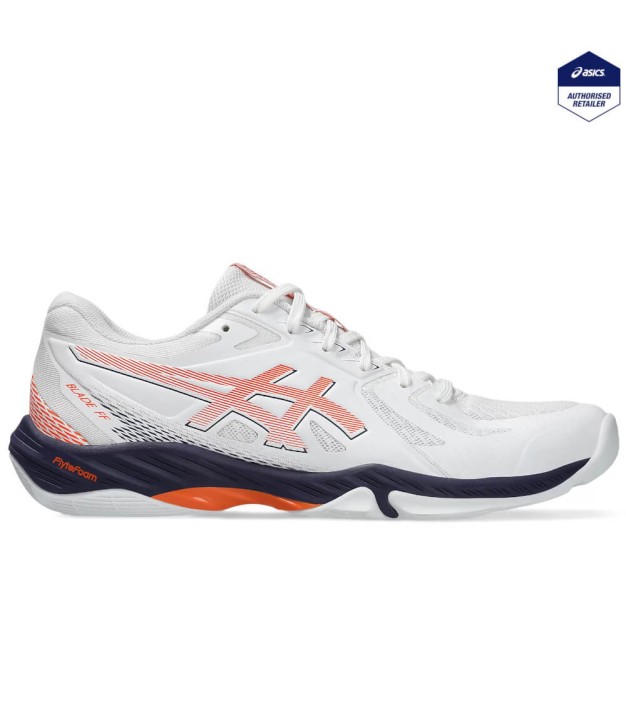 Asics Blade FF Men's Indoor Shoes, White/Nova Orange