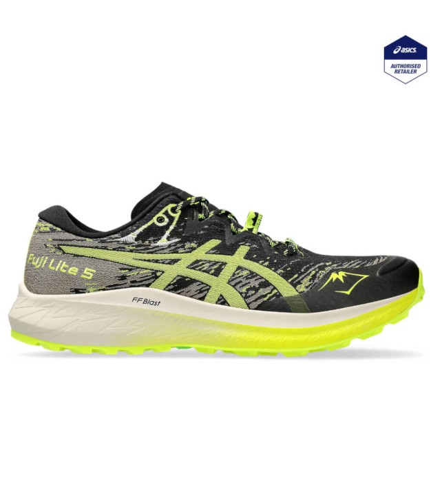 Asics Fuji Lite 5 Men's Trail, Black/Safety Yellow